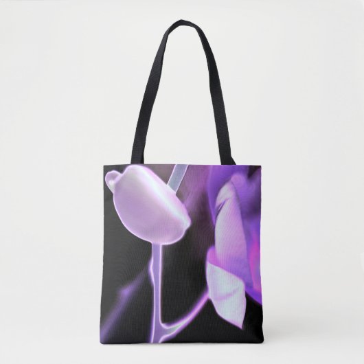 Glanzende Orchidee Print Tote Tas (Voorkant)