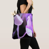Glanzende Orchidee Print Tote Tas (Dichtbij)