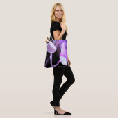 Glanzende Orchidee Print Tote Tas (Op model)