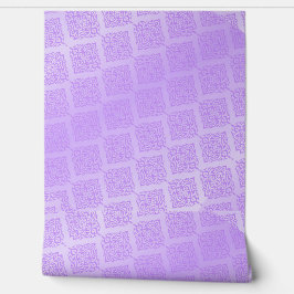 Glanzende Paarse Folie Lattice Behang