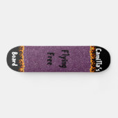 Glanzende Paarse gesimuleerde glitter Girly Persoonlijk Skateboard (Horizontaal)
