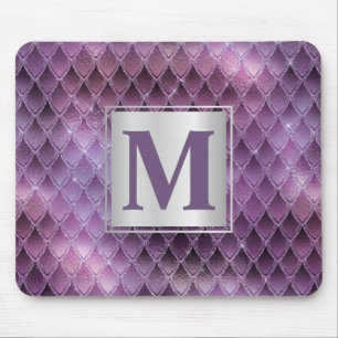 Glanzende Paarse Ombre & Glitter Dragonschubben Muismat