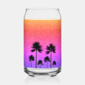 Glanzende Palmboom Persoonlijk Blikvorm Glas (Achterkant)