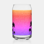 Glanzende Palmboom Persoonlijk Blikvorm Glas (Rechts)