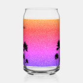 Glanzende Palmboom Persoonlijk Blikvorm Glas (Links)