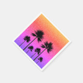 Glanzende Palmboomgradiënt Zonsondergang Servet (Hoek)