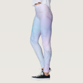  glanzende pastel lavendel blauw roze leggings (Links)