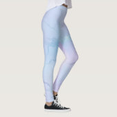  glanzende pastel lavendel blauw roze leggings (Rechts)