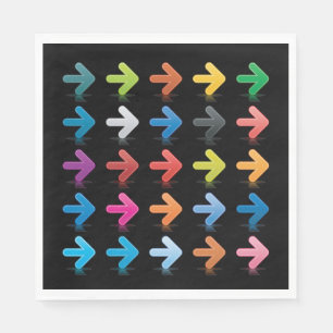Glanzende Pijlen Bepalen Levendige Richtingaanduid Servet