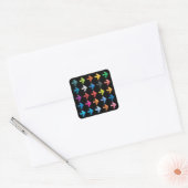 Glanzende Pijlen Bepalen Levendige Richtingaanduid Vierkante Sticker (Envelop)