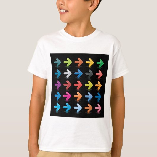 Glanzende Pijlenset Levendige Richtingaanduidingen T-shirt (Voorkant)