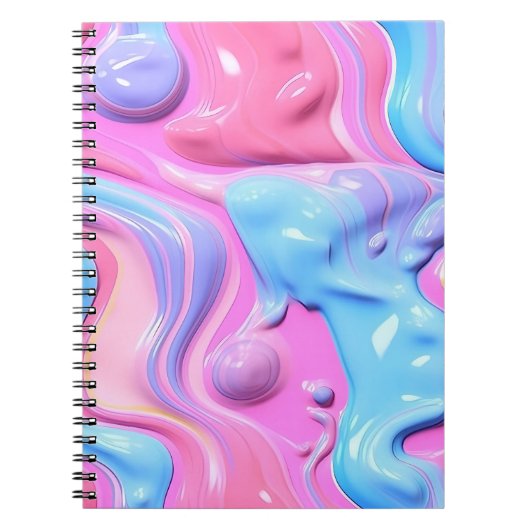 Glanzende Plastic Bubbel Abstract Notitieboek (Voorkant)