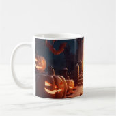 Glanzende Pompoen Halloween Koffiemok (Links)
