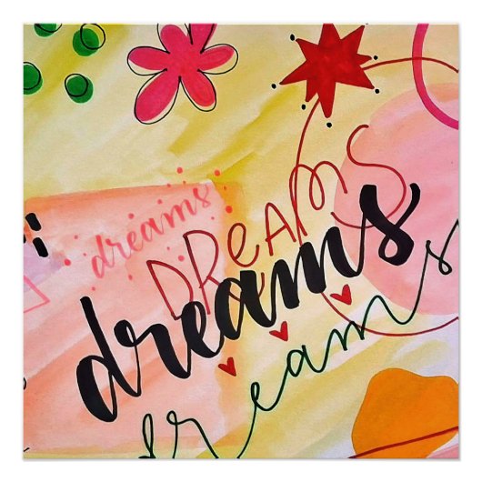 Glanzende Poster Dromen (Voorkant)