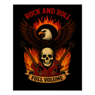 Glanzende poster Music Rock and Roll