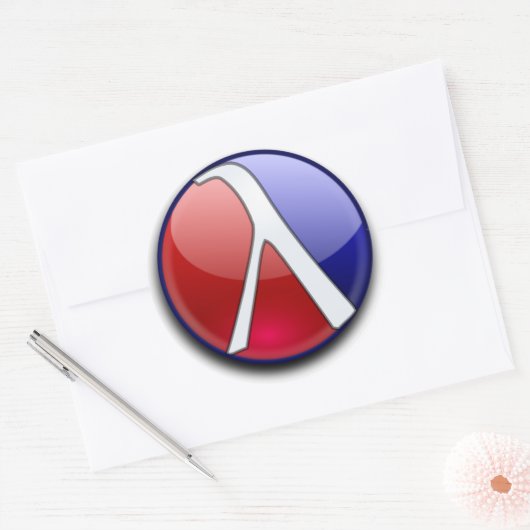 Glanzende Racket Sticker (Envelop)