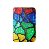 Glanzende Regenboog Glas Mozaïek Kunst Badmat (Voorkant Verticaal)