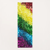 Glanzende regenboog glitter yoga mat (Voorkant)