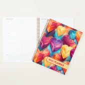 Glanzende Regenboog Harten Planner (Display)
