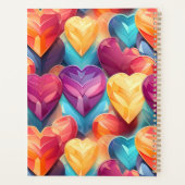 Glanzende Regenboog Harten Planner (Achterkant)