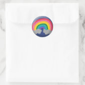 Glanzende regenboog Sticker (Tas)