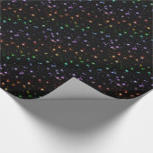 Glanzende regenboogstralen in de ruimte cadeaupapier (Hoek)