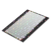 Glanzende regenboogstralen in de ruimte notitieblok (Schuin)