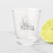 Glanzende rendieren shotglas shot glas (Achterkant)