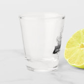 Glanzende rendieren shotglas shot glas (Links)