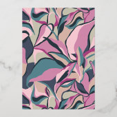 Glanzende Retro Groovy Kleurrijke Abstracte Bruilo Folie Uitnodiging (Achterkant)