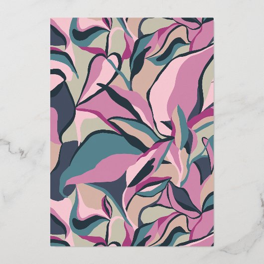 Glanzende Retro Groovy Kleurrijke Abstracte Bruilo Folie Uitnodiging (Achterkant)