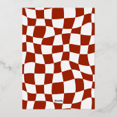 Glanzende Retro Typografie Groovy Kerstmis Foto Folie Feestdagenkaart (Achterkant)