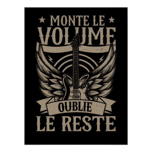 Glanzende Rock Music poster (Voorkant)