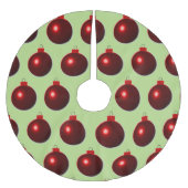 Glanzende Rode Bal Vrolijke Kerstmis Ornamenten op Kerstboom Rok (Voorkant)