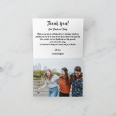 Glanzende Rode Disco Bal & Afstudeerhoeden Foto Bedankkaart (Binnen)