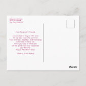 Glanzende Rode en Roze Hartjes Valentijnsdag Briefkaart (Achterkant)