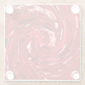 Glanzende rode glazen drankviltjes Glam Onderzetter (Achterkant)