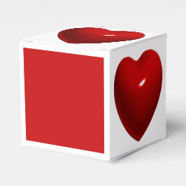 Glanzende rode hart bedankdoosjes