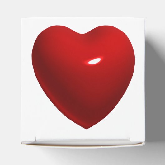 Glanzende rode hart bedankdoosjes (Bovenkant)