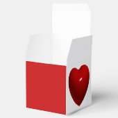 Glanzende rode hart bedankdoosjes (Geopend)