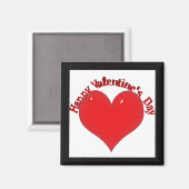 Glanzende rode hart Valentijn Magneet (Voorkant / Achterkant)