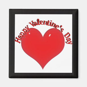 Glanzende rode hart Valentijn Magneet