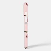 Glanzende rode kersen roze retro Case-Mate iPhone case (Achterkant / Links)