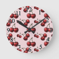 Glanzende Rode Kersen Roze Retro Glamour
