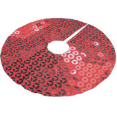 Glanzende rode pailletten Kerstmis Boom Rok Kerstboom Rok (Gekanteld)