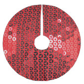 Glanzende rode pailletten Kerstmis Boom Rok Kerstboom Rok (Voorkant)