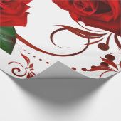 Glanzende rode rode rode rode rode roze cadeaupapier (Hoek)