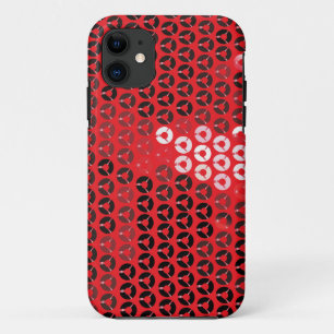 glanzende rode sequenties Case-Mate iPhone case