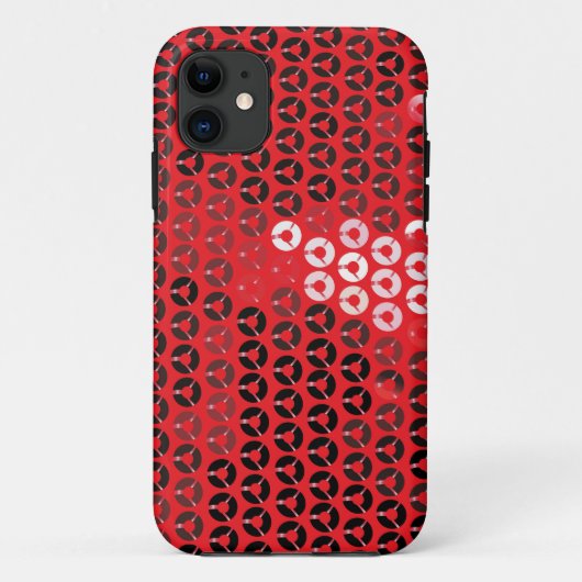 glanzende rode sequenties Case-Mate iPhone case (Achterkant)