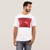 glanzende rode sequenties t-shirt (Voorkant volledig)